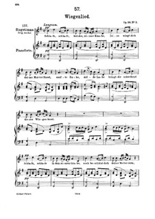 Wiegenlied (Cradle Song), D.498 Op.98 No.2: For medium voice and piano by Franz Schubert