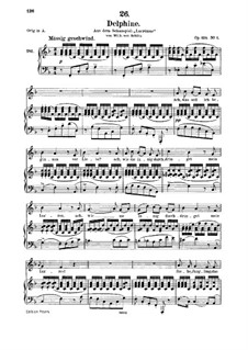 Two Scenes from 'Lacrimas' by Schütz, D.857 Op.124: No.2 Delphine, for medium voice and piano by Franz Schubert