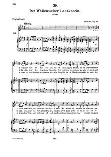 Der Wallensteiner Lanzknecht beim Trunk (Wallenstein's Infantryman Drinking), D.931: For medium voice and piano by Franz Schubert