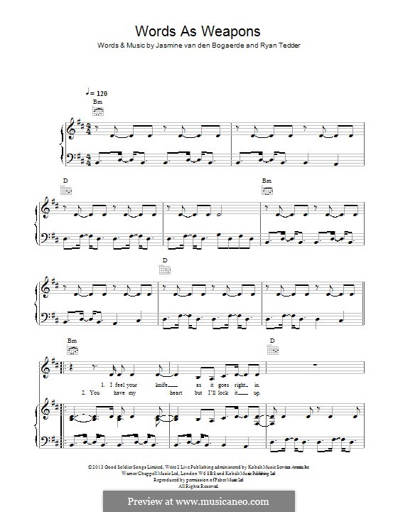 Words As Weapons: Words As Weapons by Birdy, Ryan B Tedder