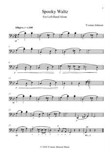 Spooky Waltz For Left Hand Or Right Hand Alone: Spooky Waltz For Left Hand Or Right Hand Alone by Yvonne Johnson