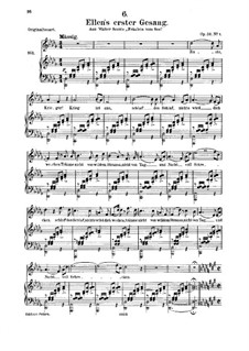 Ellen's Song I, D.837 Op.52 No.1: For medium voice and piano by Franz Schubert