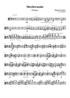 Fantasy, for string quartet: Viola part, Op.25 No.3 by Nikolai Rimsky-Korsakov