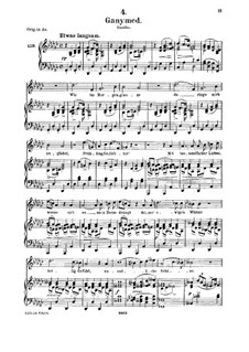 Ganymede, D.544 Op.19 No.3: For medium voice and piano by Franz Schubert