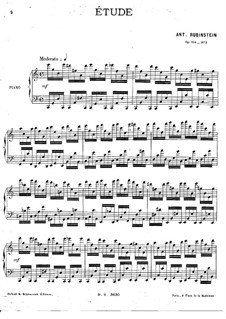Six Pieces, Op.104: No.3 Etude by Anton Rubinstein