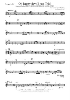 Oh happy day: For brass trio by folklore, Edward Francis Rimbault