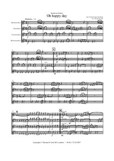Oh happy day: For saxophone quartet by folklore, Edward Francis Rimbault