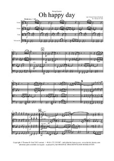 Oh happy day: For string quartet by folklore, Edward Francis Rimbault