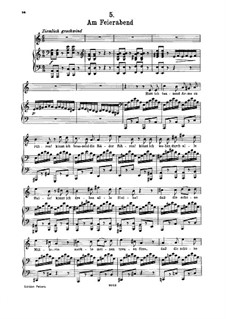 No.5 Am Feierabend (Rest at the End of the Day): For high voice and piano by Franz Schubert