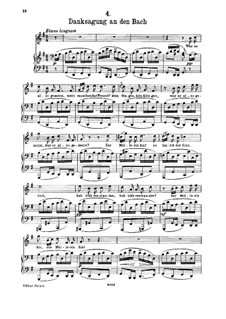 No.4 Danksagung an den Bach (A Song of Thanks to the Brook): For high voice and piano by Franz Schubert