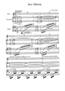 Ave Maria: For voice, harp and harmonium by Ruggero Leoncavallo