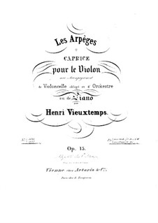 Les arpéges. Caprice , Op.15: Les arpéges. Caprice  by Henri Vieuxtemps