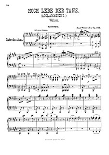 Long Live the Dance, Op.223: For piano four hands by Émile Waldteufel