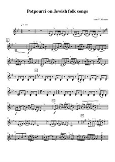 Potpourri on Jewish folk songs: Violin II part, Op.5 No.3 by folklore