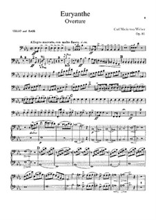 Overture: Cello and double bass part by Carl Maria von Weber