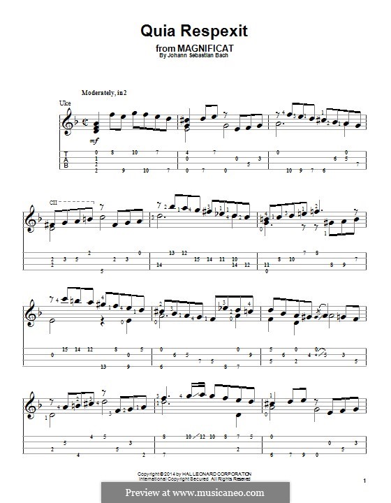 quia respexit sheet music