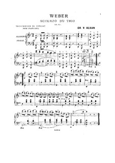 Trio for Flute, Cello and Piano, J.259 Op.63: Scherzo. Version for piano by Carl Maria von Weber