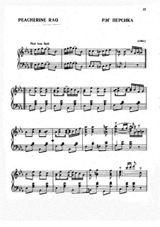 Peacherine Rag: For piano by Scott Joplin