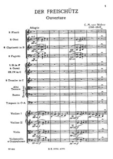 Overture: Full score by Carl Maria von Weber