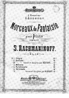 No.2 Prélude: For piano by Sergei Rachmaninoff