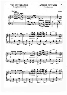 The Entertainer, for Piano: For a single performer by Scott Joplin