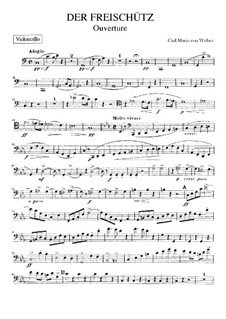 Overture: Cellos part by Carl Maria von Weber