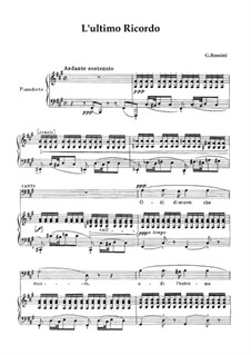 Péchés de vieillesse: L'ultimo ricordo, for baritone and piano by Gioacchino Rossini