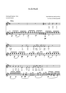 An die Musik (To Music), D.547 Op.88 No.4: For voice and guitar by Franz Schubert