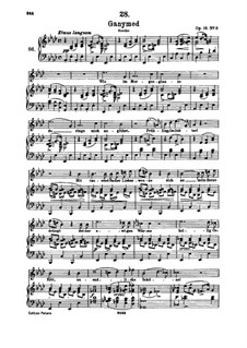 Ganymede, D.544 Op.19 No.3: For high voice and piano by Franz Schubert