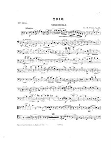 Piano Trio in B Flat Major, Op.19: Сello part by Charles-Marie Widor