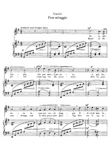 Fere selvaggie: Piano-vocal score by Giulio Caccini