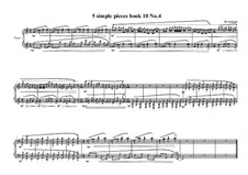 5 Simple pieces for piano: Tenth book No.4, MVWV 784 by Maurice Verheul