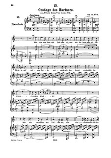 No.2 Wer nie sein Brot mit Tränen ass: A minor, for high voice and piano by Franz Schubert