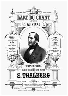 L´art du chant appliqué au piano, Op.70: No.14 Transcriprion on Duo from 'La Flûte Enchantée' by Mozart by Sigismond Thalberg