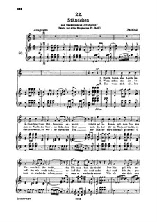 Serenade 'Horch, horch die Lerch im Ätherblau', D.889: For high voice and piano by Franz Schubert