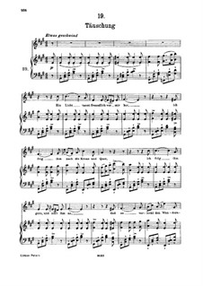 No.19 Täuschung (The Deception): For high voice and piano by Franz Schubert