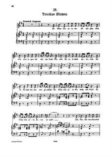 No.18 Trockne Blumen (Withered Flowers): For high voice and piano by Franz Schubert