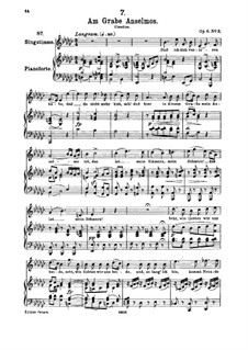 Am Grabe Anselmos (At Anselmo's Grave), D.504 Op.6 No.3: For high voice and piano by Franz Schubert