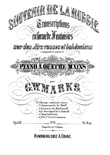 Souvenir de la Russie, Op.151: Transkription No.6 en forme de fantaisie sur des 'Chant bohémien' by Johannes Brahms
