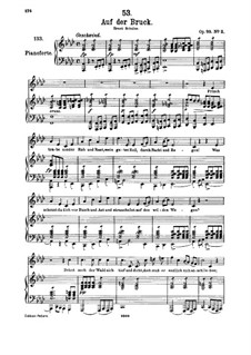 Auf der Bruck (On The Bridge), D.853 Op.93 No.2: For high voice and piano by Franz Schubert