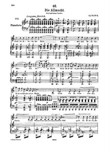 Die Allmacht (The Almighty), D.852 Op.79 No.2: For high voice and piano by Franz Schubert