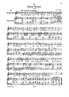 Erster Verlust (First Loss), D.226 Op.5 No.4: For high voice and piano by Franz Schubert