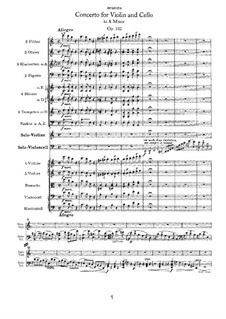 Concerto for Violin, Cello and Orchestra in A Minor, Op.102: Movement I by Johannes Brahms