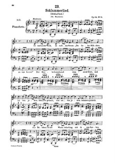 Le berceuse (Slumber Song), D.527 Op.24 No.2: For high voice and piano by Franz Schubert