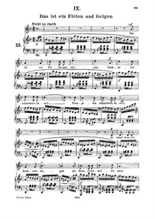 No.9 There is a Playing of Flutes and Violins: For medium voice and piano by Robert Schumann