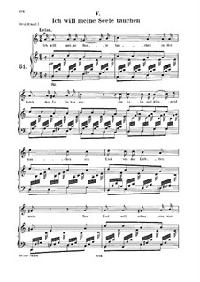 No.5 I Want to Bathe My Soul in the Chalice of the Lily: For medium voice and piano by Robert Schumann