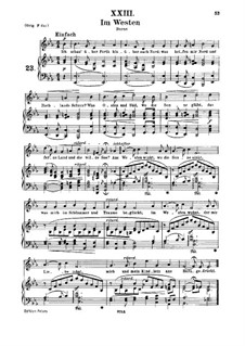 No.23 Im Westen (Dans l'ouest): For medium voice and piano by Robert Schumann