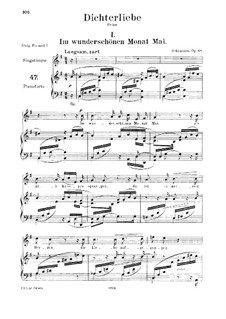 No.1 In Beautiful May: For low voice and piano by Robert Schumann