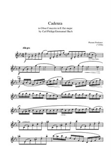 Cadenza to C.P.E. Bach Concerto for Oboe E flat major - First movement: Cadenza to C.P.E. Bach Concerto for Oboe E flat major - First movement by Plamen Prodanov