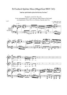 Magnificat in D Major, BWV 243: Et Exultavit Spiritus Meus by Johann Sebastian Bach